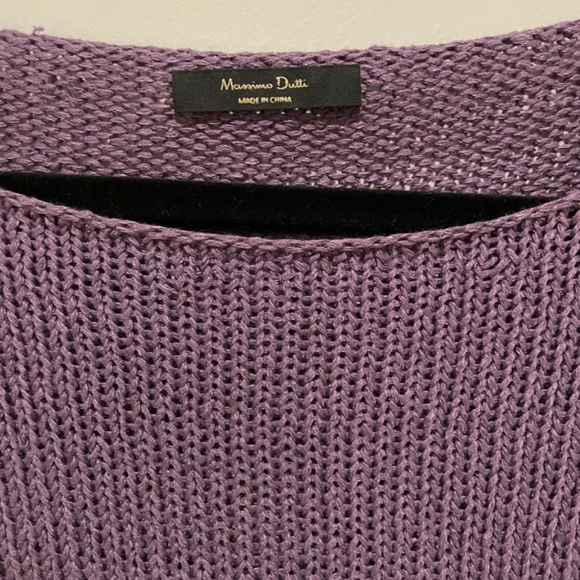 Massimo Dutti Purple Linen Blend Sweater NWOT - Picture 3 of 6